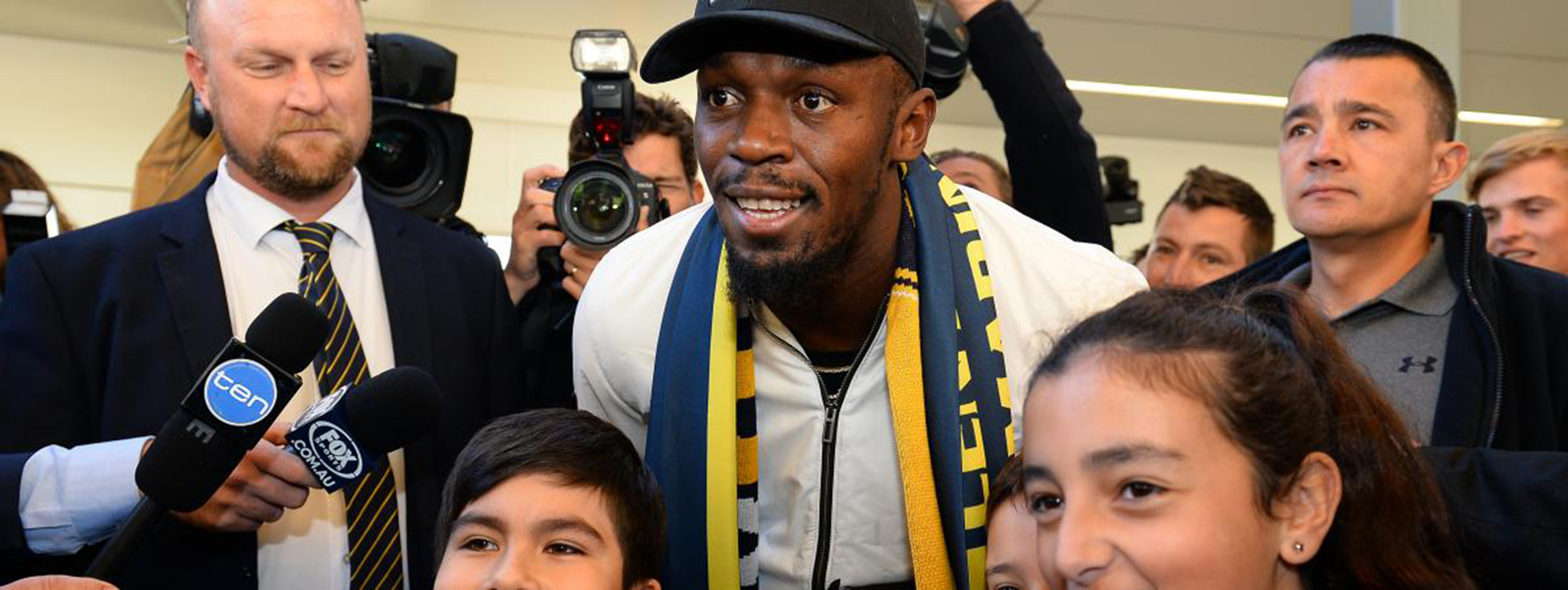 Usain Bolt est arrivé en Australie pour assouvir son rêve de devenir footballeur professionnel
