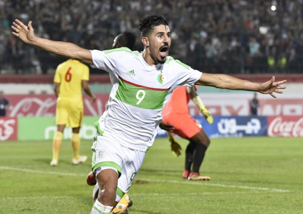 Elim.CAN 2019: Baghdad Bounedjah et la pelouse de Lomé